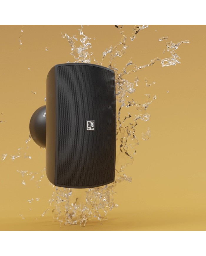 ATEO6M/B Diffusore weathearproof nero da parete con staffa