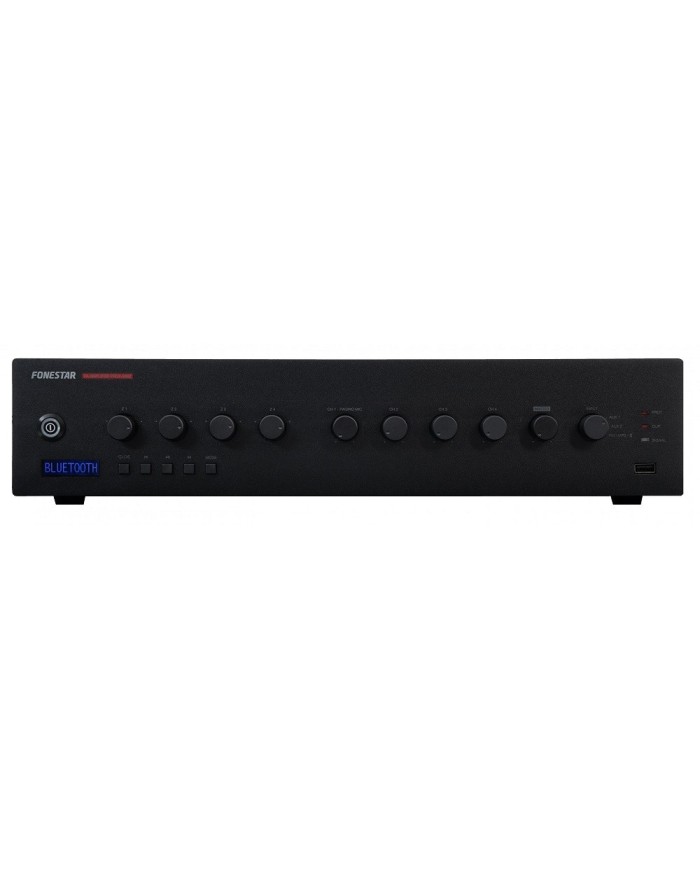 Amplificatore PA 4 zone con lettore bluetooth®/usb/fm