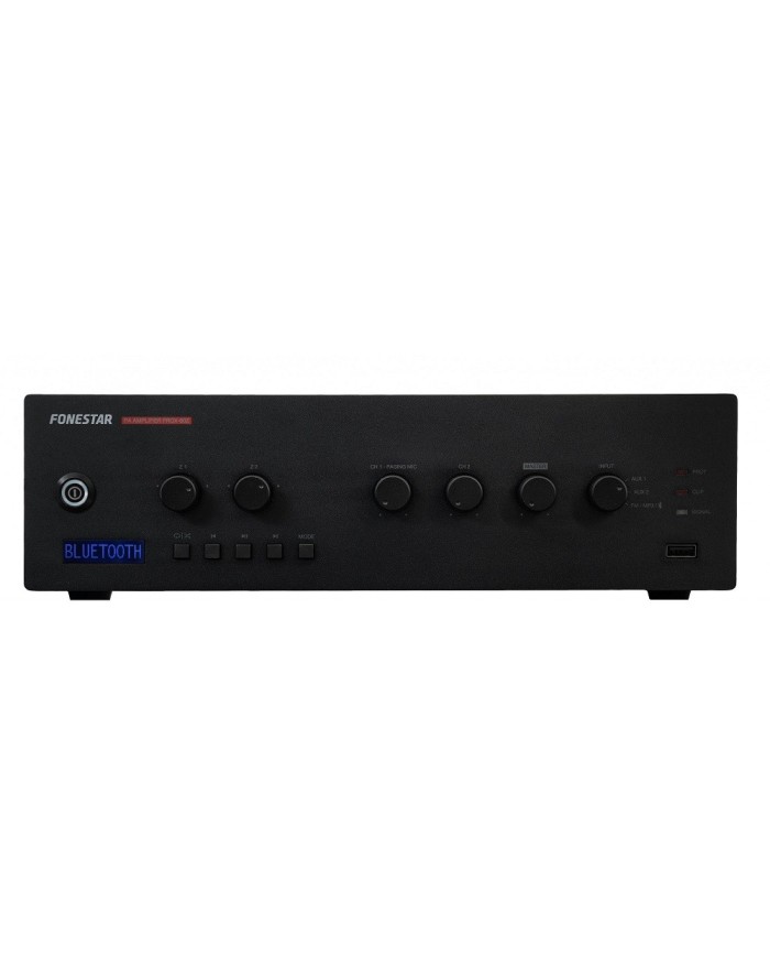 Amplificatore pa 60 w 2 zone di uscita con lettore bt