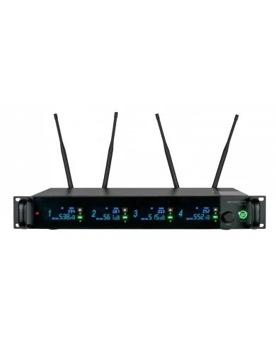 Sistema da 4 radiomicrofoni gelato a mano in contemporanea