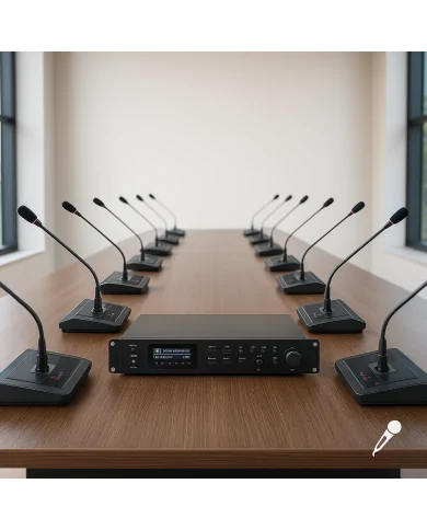 Soluzione professionale progettata per l’allestimento sale consiliari
