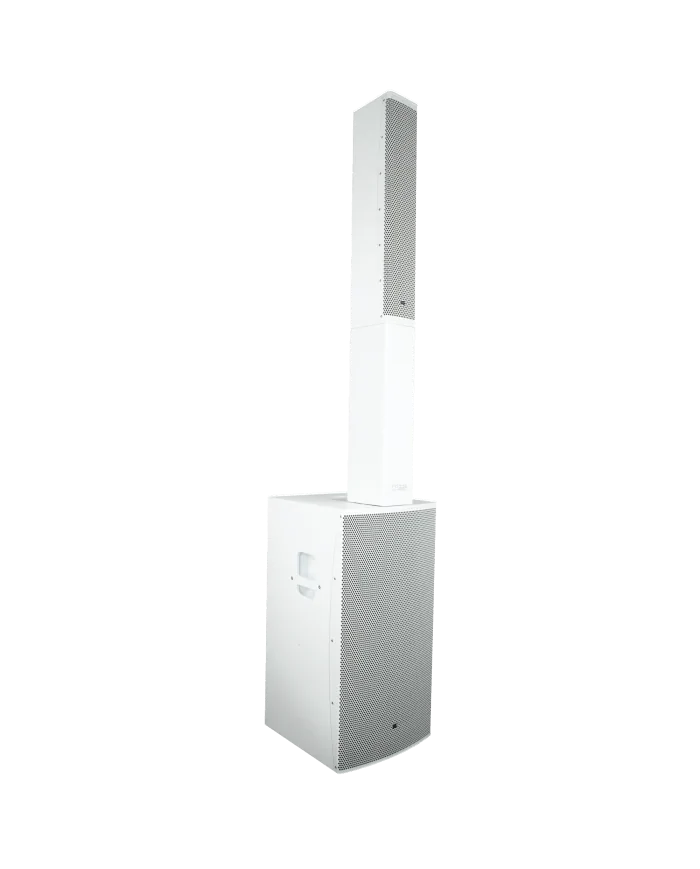 Potente impianto audio a colonna in versione Bianca per Eventi Importanti
