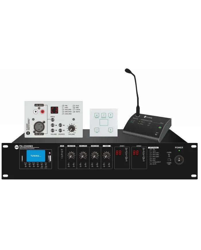 Amplificatore con matrice per impianto audio multizona