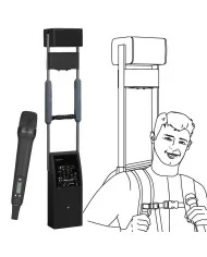 Processionale a zaino con radiomicrofono per processioni ed eventi sportivi