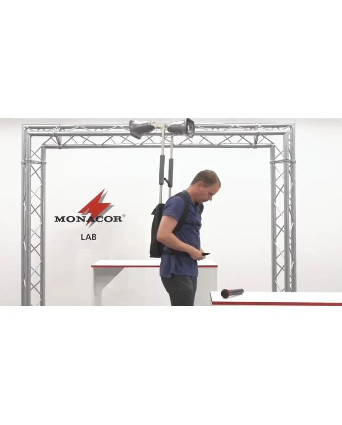 Processionale a zaino con radiomicrofono per processioni ed eventi sportivi