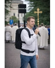 Processionale a zaino portatile con radiomicrofono