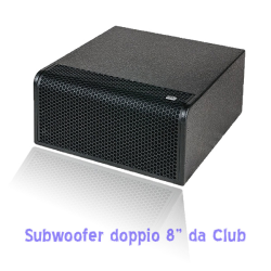piccolo subwoofer per bassi da installazione in disco club o dehor