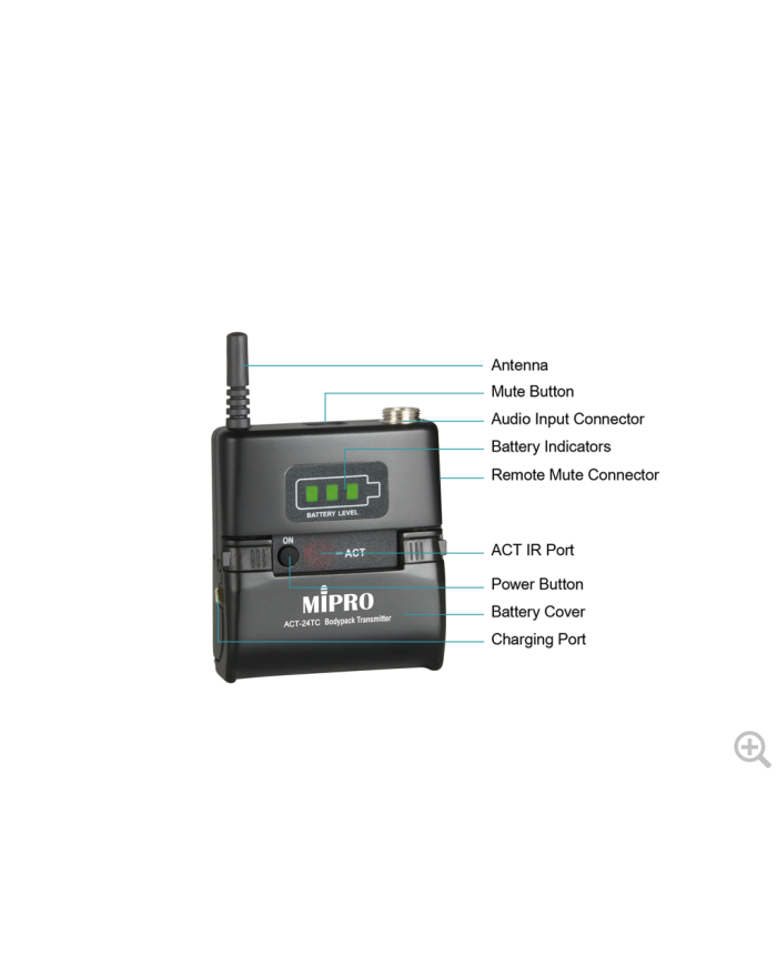 ACT-24TC Trasmettitore Bodypack digitale