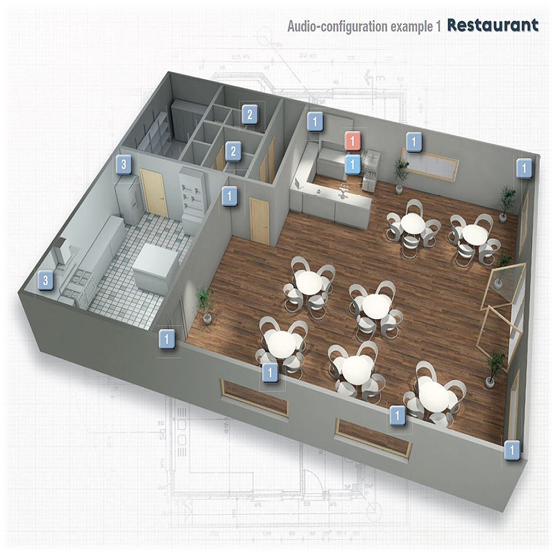 preogettazione impianto audio ristorante