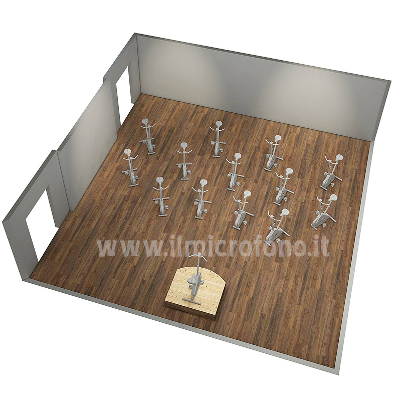 impianto audio sala fitness palestra